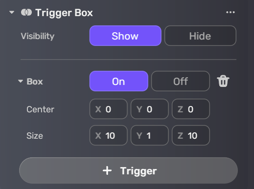 Configure trigger box