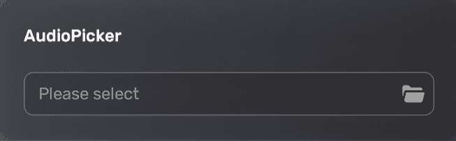 Audio picker