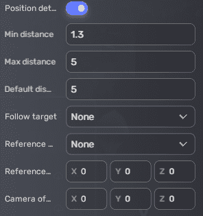 Camera basic position settings
