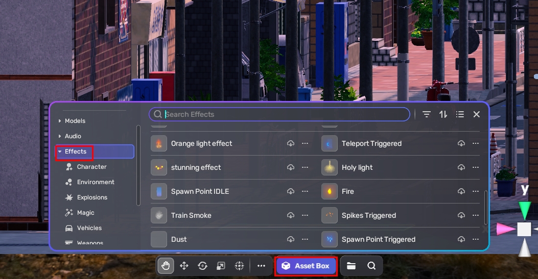 choose scenery effects