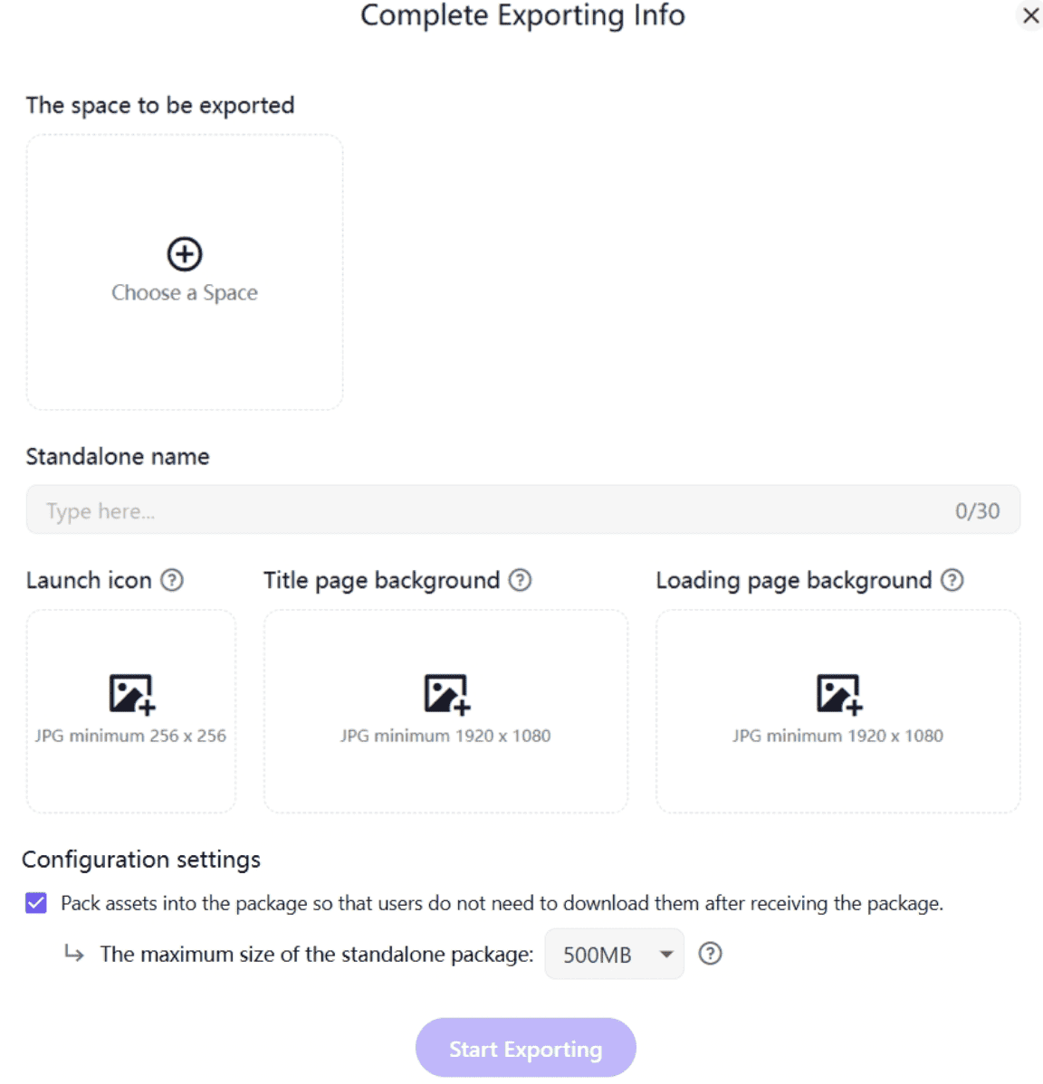 Complete Exporting info