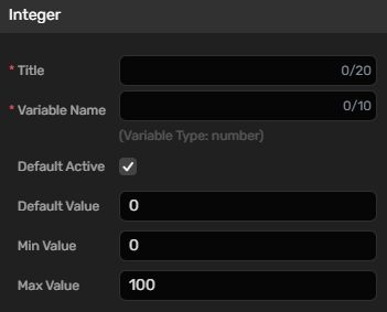 Data element integer