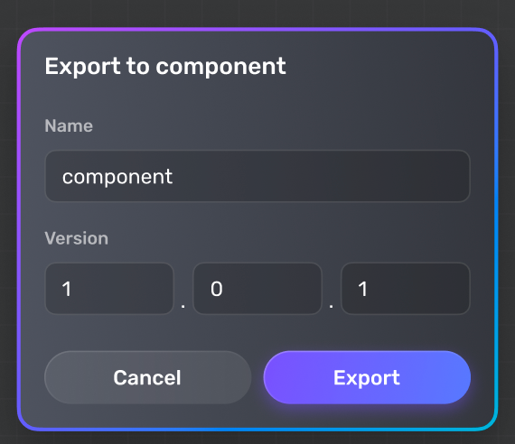 Export to component