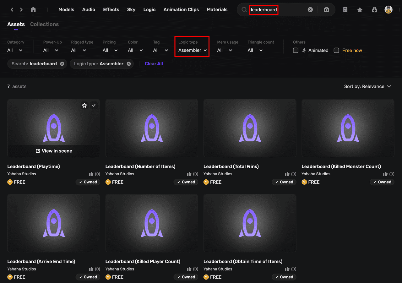Search for leaderboards