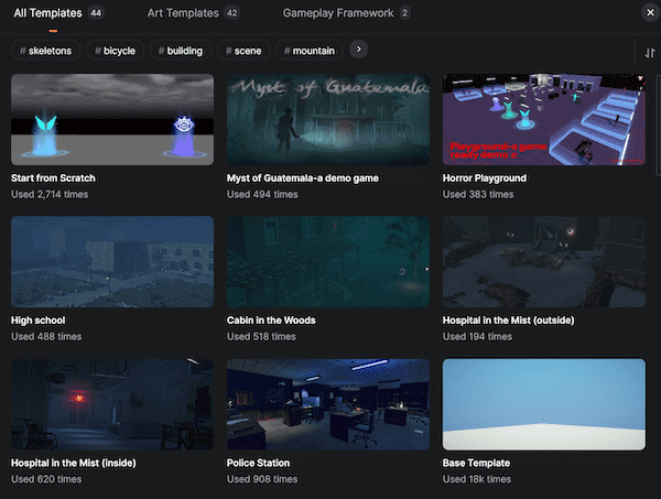 Create using template