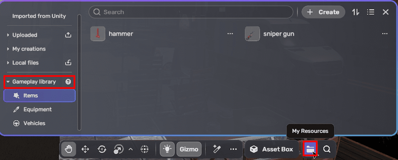 My Resources Gameplay Library