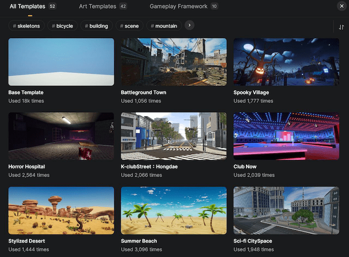 Create using template