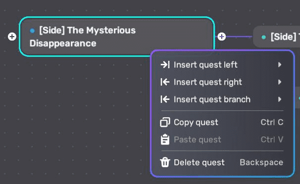 Right-click to select