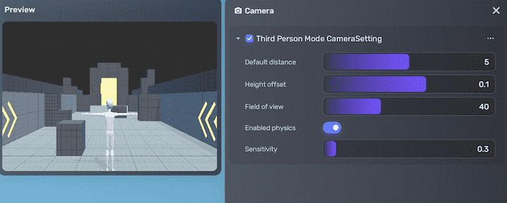 Third person preview