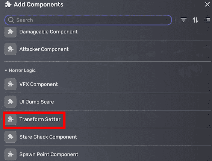 Add Transform Setter